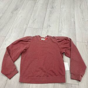 ÉTICA Lysse Pleat Sleeve Top In Grenadine Heather size M